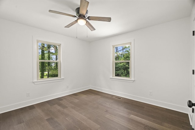 5670 Lakeview Rd, Springfield, TN 37172 - spare room featuring ceiling fan and dark wood finished floors