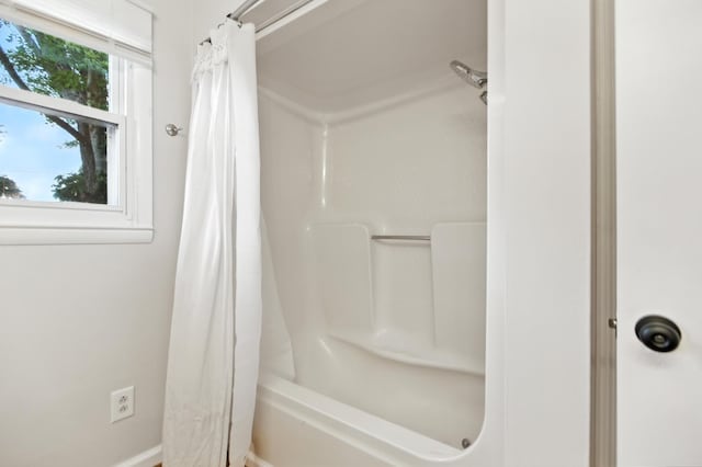 215 Patrick St, Estill Springs, TN 37330 - bathroom with baseboards and shower / tub combo