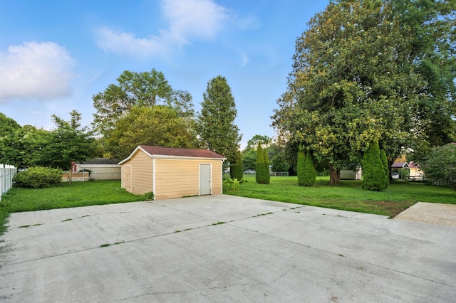 215 Patrick St, Estill Springs, TN 37330 - view of patio / terrace with an outdoor structure and view of scattered trees