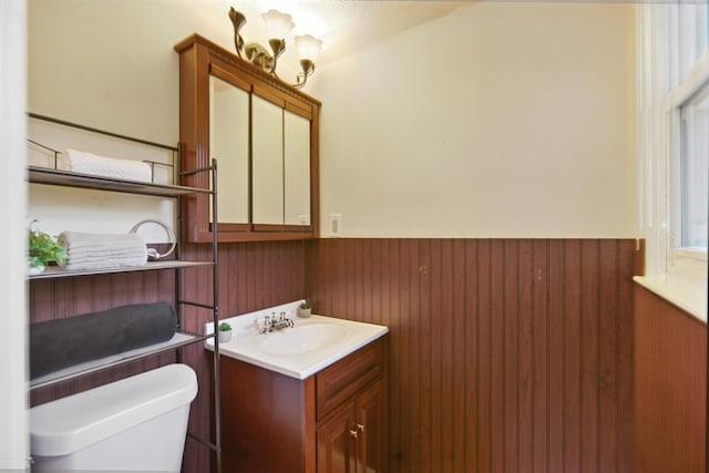 215 Patrick St, Estill Springs, TN 37330 - bathroom featuring a wainscoted wall and vanity