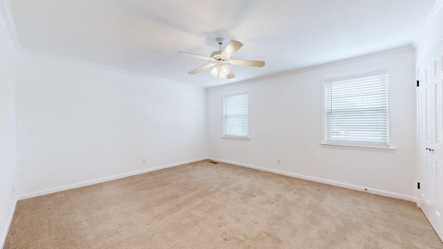 1002 E Northfield Blvd Unit G105, Murfreesboro, TN 37130 - empty room featuring ceiling fan, light carpet, healthy amount of natural light, and crown molding