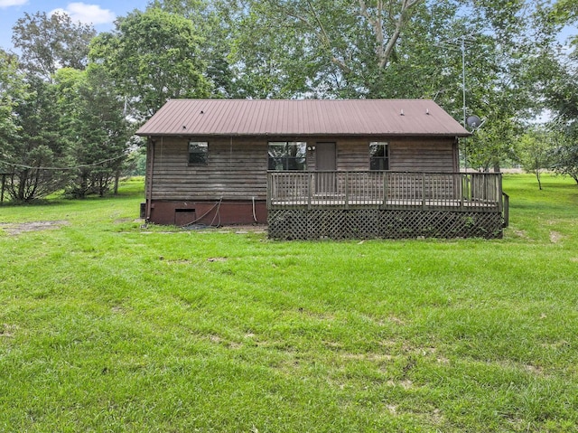 2200 Rawls Rd, Greenbrier, TN 37073 - back of house featuring a lawn and a deck