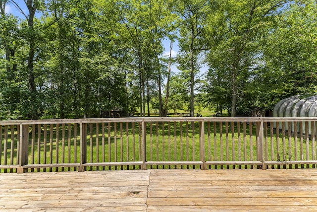 2200 Rawls Rd, Greenbrier, TN 37073 - wooden deck with a yard and view of scattered trees