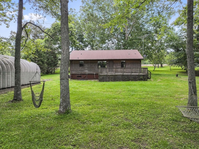 2200 Rawls Rd, Greenbrier, TN 37073 - view of green lawn with a wooden deck