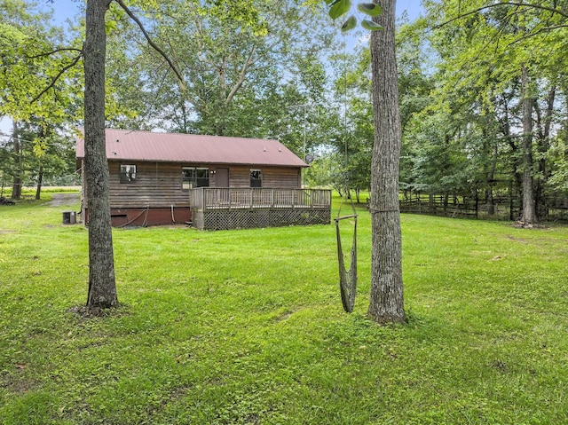 2200 Rawls Rd, Greenbrier, TN 37073 - view of green lawn featuring a deck