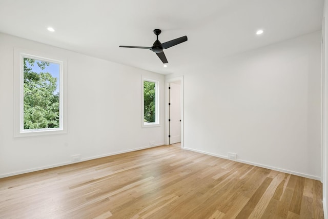4045 Outer Dr, Nashville, TN 37204 - unfurnished room with light wood-style floors, recessed lighting, and a ceiling fan
