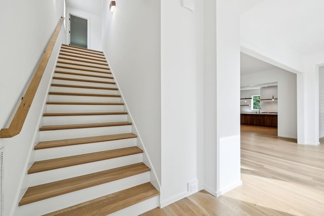 4045 Outer Dr, Nashville, TN 37204 - stairs featuring wood finished floors and baseboards