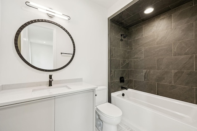 4045 Outer Dr, Nashville, TN 37204 - full bath featuring vanity, shower / tub combination, and recessed lighting