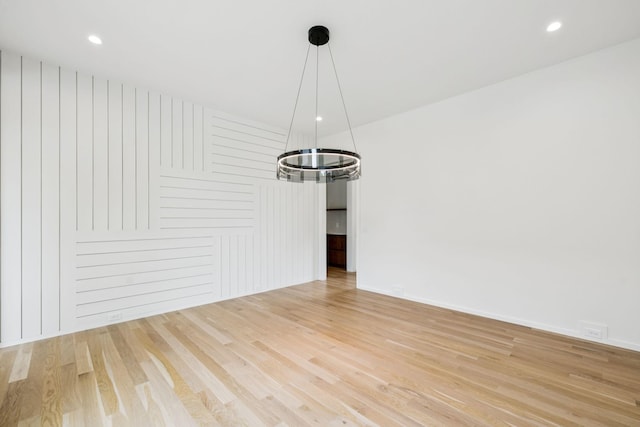 4045 Outer Dr, Nashville, TN 37204 - unfurnished dining area with light wood-type flooring and recessed lighting
