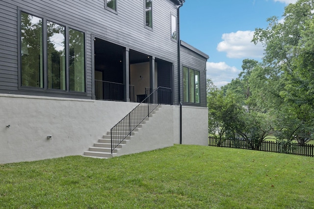 4045 Outer Dr, Nashville, TN 37204 - view of yard featuring stairs and a sunroom