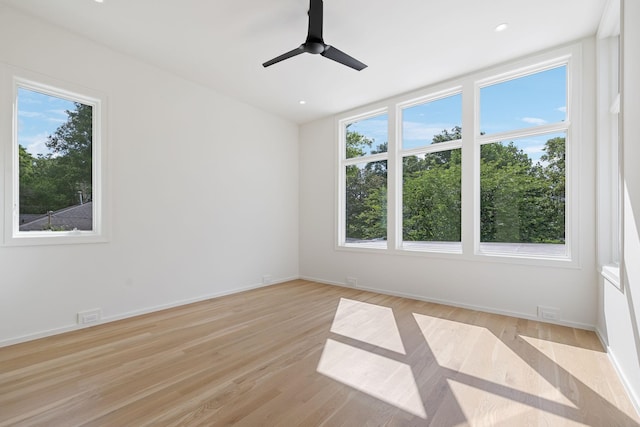 4045 Outer Dr, Nashville, TN 37204 - unfurnished room featuring light wood-style floors, a ceiling fan, and recessed lighting