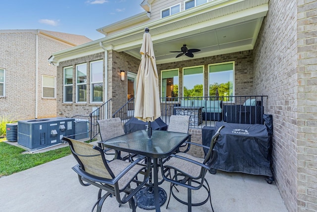 2030 Oliver Dr, Mount Juliet, TN 37122 - view of patio / terrace with a ceiling fan and outdoor dining space