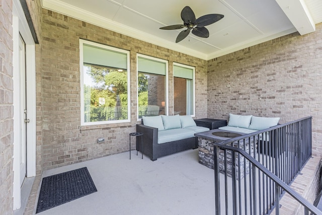 2030 Oliver Dr, Mount Juliet, TN 37122 - view of patio / terrace featuring an outdoor living space and ceiling fan
