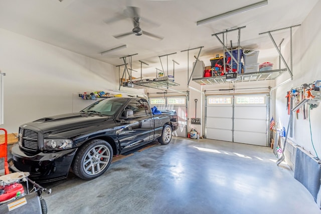 2030 Oliver Dr, Mount Juliet, TN 37122 - garage featuring ceiling fan and a garage door opener