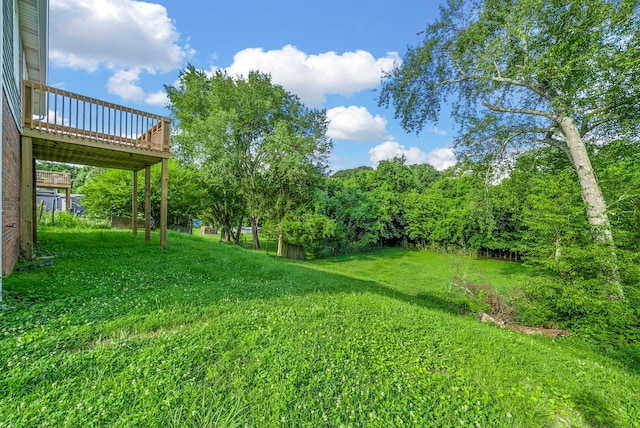 712 Green Valley Ct, Clarksville, TN 37042 - view of grassy yard featuring a deck