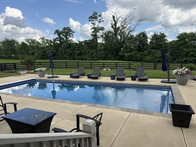 2113 Southern Preserve Ln, Franklin, TN 37064 - view of pool with a patio and view of wooded area