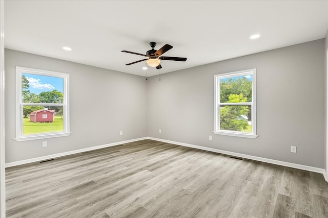 226 Elmwood Dr, Rock Island, TN 38581 - empty room with ceiling fan, recessed lighting, and wood finished floors