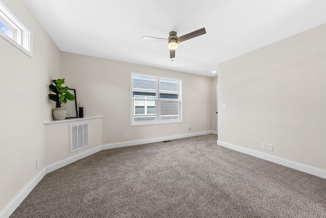 76 W High St, Clarksville, TN 37040 - carpeted empty room featuring a ceiling fan and baseboards