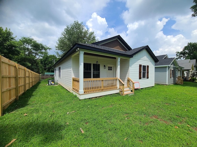 4211 Woods St, Old Hickory, TN 37138 - rear view of property with covered porch and roof with shingles