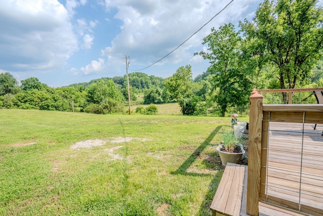 357 Providence Rd, Pulaski, TN 38478 - view of grassy yard with a forest view