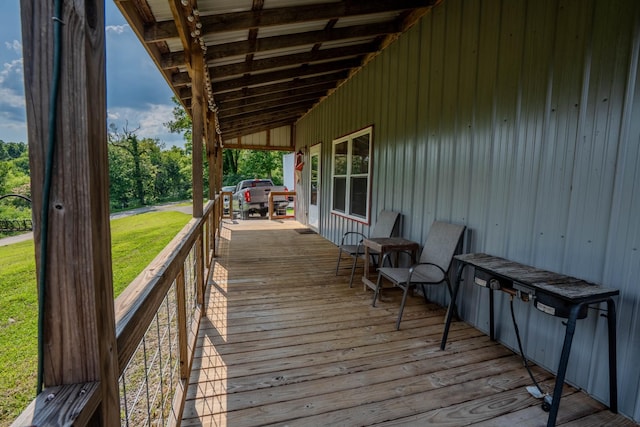 357 Providence Rd, Pulaski, TN 38478 - wooden deck featuring a lawn