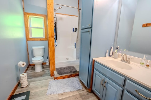 357 Providence Rd, Pulaski, TN 38478 - full bath with vanity, wood finished floors, and a shower