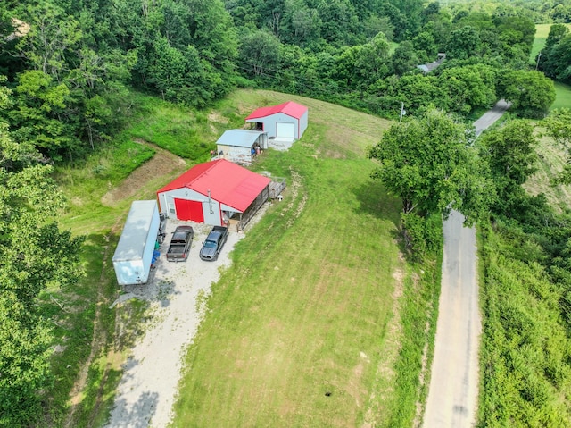 357 Providence Rd, Pulaski, TN 38478 - aerial view of property and surrounding area featuring a forest