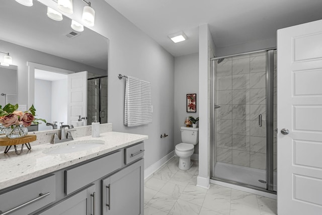 564 Twyla Dr, Lebanon, TN 37087 - full bath with marble look tiles, vanity, and a stall shower