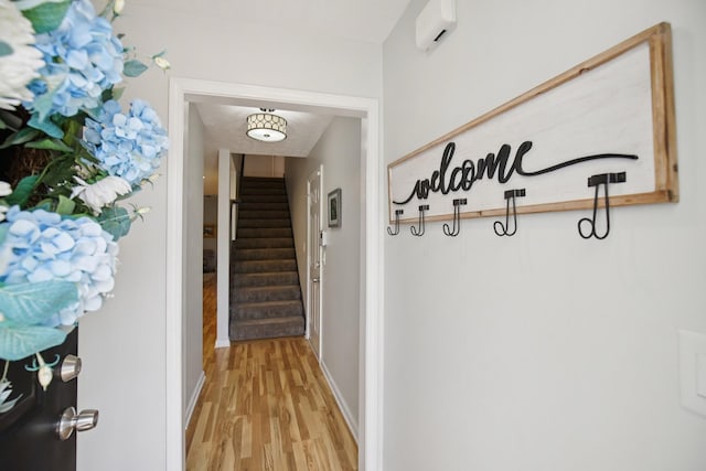 4858 Chelanie Cir, Murfreesboro, TN 37129 - hall with light wood-style flooring and stairs