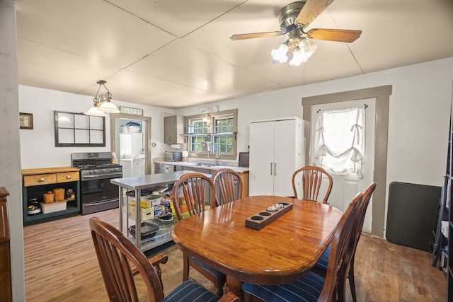 1509 5th Ave W, Springfield, TN 37172 - dining room with light wood-style flooring and ceiling fan