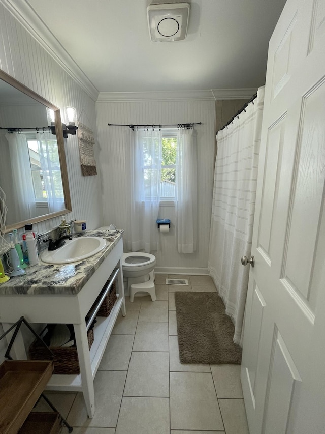64 Mcdougal Rd, Fayetteville, TN 37334 - full bathroom featuring ornamental molding, tile patterned floors, and vanity
