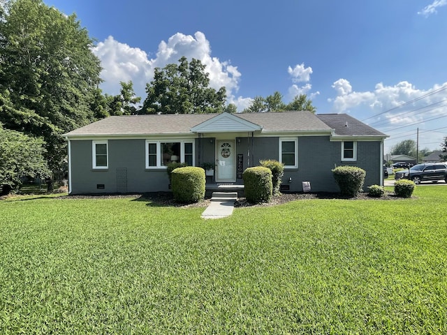 64 Mcdougal Rd, Fayetteville, TN 37334 - single story home with a front lawn, crawl space, and brick siding