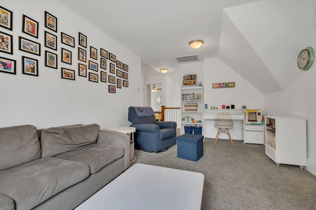 7106 Pepper Tree Cir, Fairview, TN 37062 - living area featuring carpet flooring and lofted ceiling