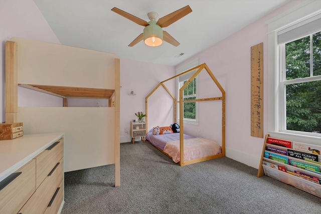 7106 Pepper Tree Cir, Fairview, TN 37062 - bedroom with multiple windows, carpet, and a ceiling fan