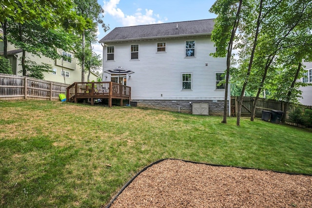 7106 Pepper Tree Cir, Fairview, TN 37062 - rear view of house featuring a fenced backyard and a deck