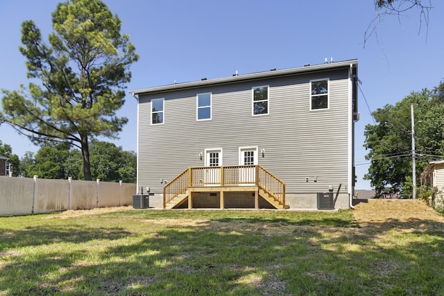 415 9th St, Clarksville, TN 37040 - rear view of property with stairway and a deck