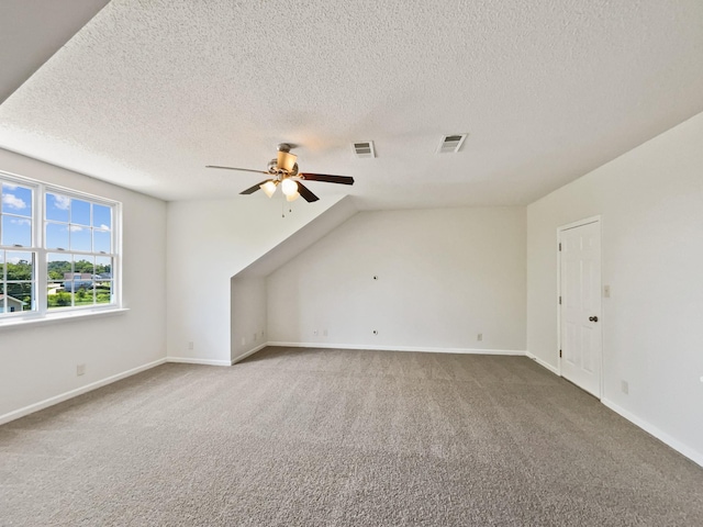 1333 Meredith Way, Clarksville, TN 37042 - additional living space with a ceiling fan, carpet, and a textured ceiling