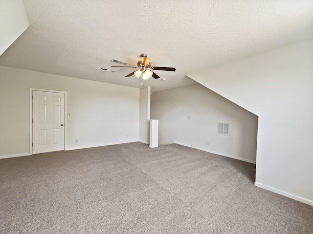 1333 Meredith Way, Clarksville, TN 37042 - bonus room with ceiling fan, carpet floors, and a textured ceiling