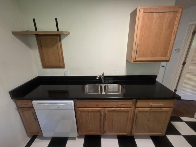 419 Kinsey Blvd, Madison, TN 37115 - kitchen with dishwasher, dark countertops, and light floors