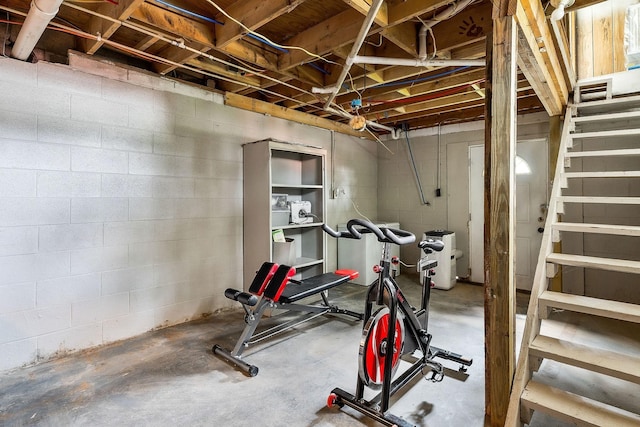 3510 Bybee Branch Rd, Mcminnville, TN 37110 - workout area featuring concrete block wall