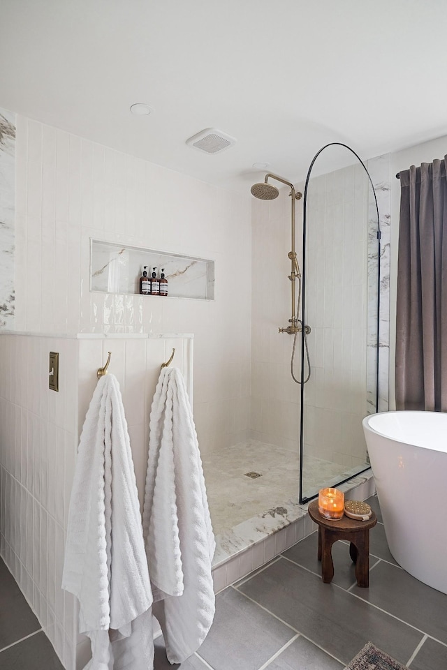 3510 Bybee Branch Rd, Mcminnville, TN 37110 - full bath featuring a walk in shower and a freestanding bath
