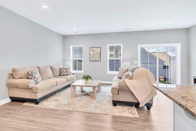 258 Dartmoor Pl, Goodlettsville, TN 37072 - living room with wood finished floors and recessed lighting