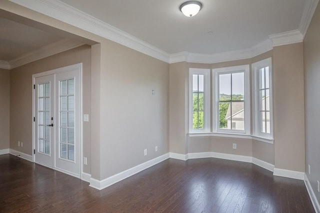 991 Westhaven Blvd Unit 32, Franklin, TN 37064 - empty room featuring dark wood-style flooring and crown molding