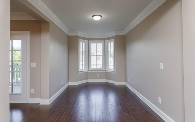 991 Westhaven Blvd Unit 32, Franklin, TN 37064 - spare room with dark wood finished floors and ornamental molding
