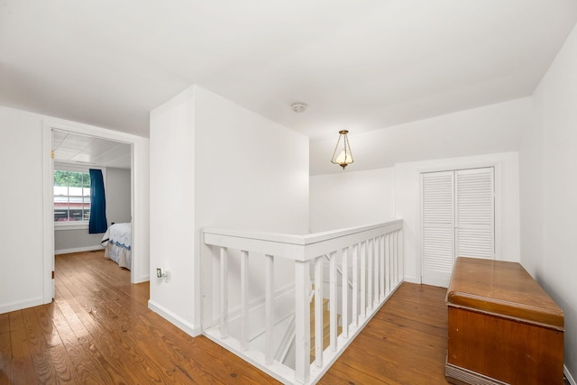 540 Powell Hollow Rd, Tullahoma, TN 37388 - hall featuring an upstairs landing and hardwood / wood-style floors