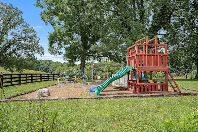 540 Powell Hollow Rd, Tullahoma, TN 37388 - view of playground featuring view of wooded area