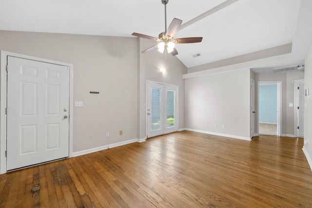 529 Southwind Dr, Hopkinsville, KY 42240 - unfurnished living room with a ceiling fan, light wood finished floors, and high vaulted ceiling