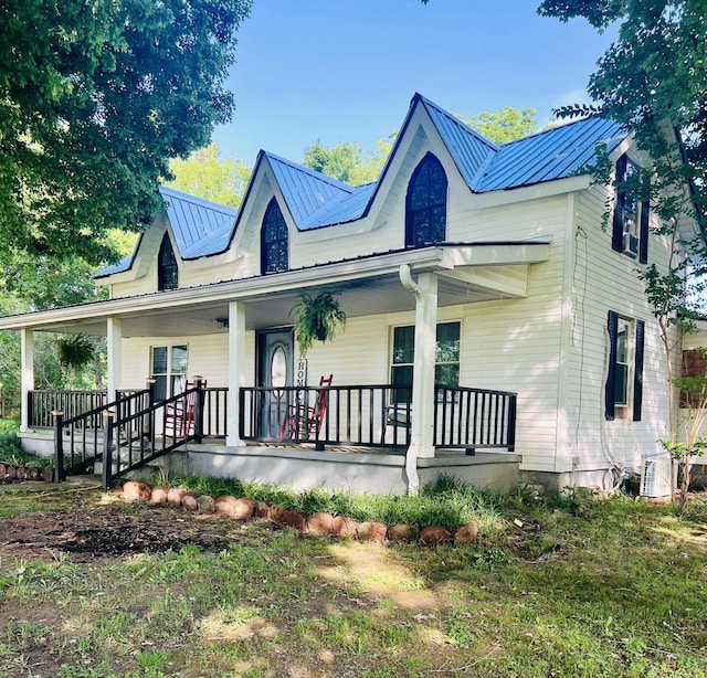 2016 Tennessee St, Westpoint, TN 38486 - view of front of property featuring a porch and a metal roof