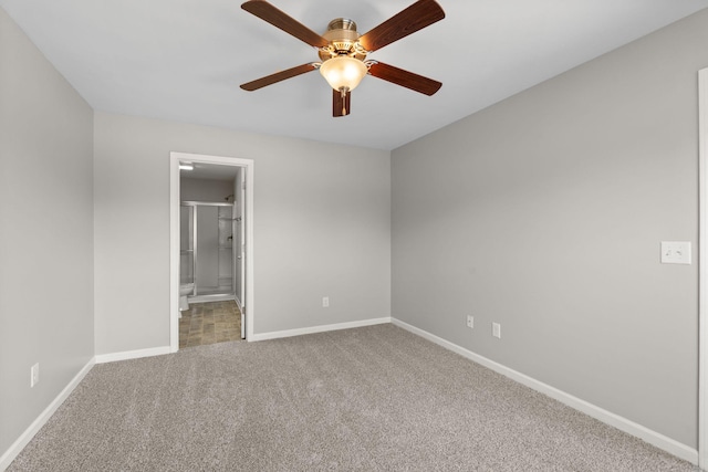 5538 Hamilton Cir, Antioch, TN 37013 - unfurnished bedroom with carpet, ensuite bath, and ceiling fan
