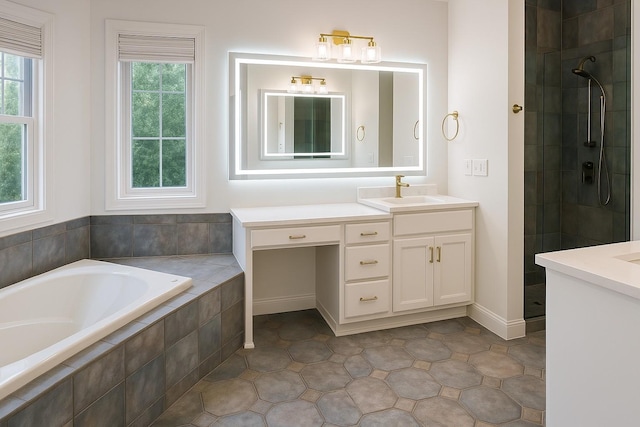 1413 Station Four Ln, Old Hickory, TN 37138 - bathroom featuring vanity, a bath, and plenty of natural light